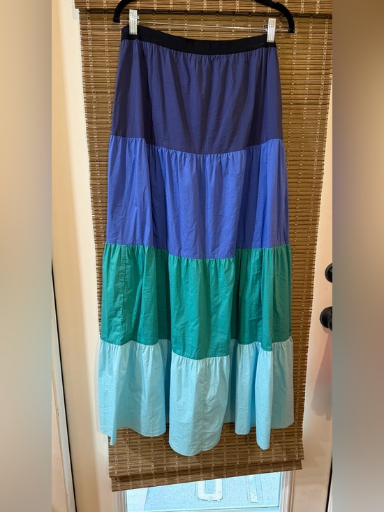 Johnny Was Dresses & Skirts - Johnny Was Colorblock Tiered Maxi Skirt in Navy, Royal, Teal and Aqua